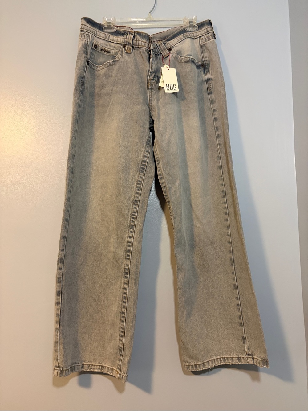 BDG Light Gray Wide Leg Jeans
